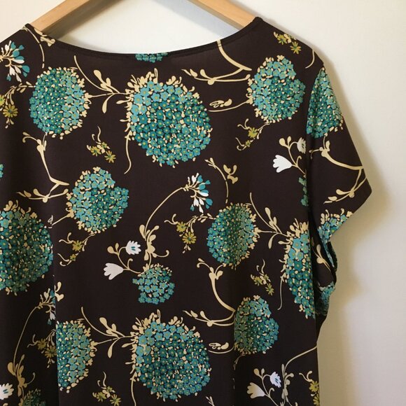 Y2K Vintage Made in Canada Retro Floral Empress Waist Tee With Shirt Clip - Picture 6 of 16